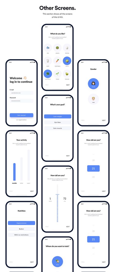 Setting Ui, Onboarding App, Ux Writing, 숲 사진, Ui Design Mobile, Ui Ux 디자인, Fitness Meals, Card Ui, App Ideas