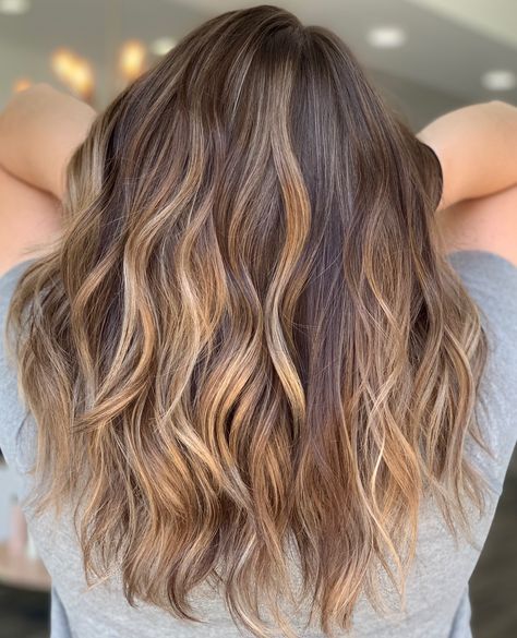 Hair Colors That Grow Out Well, Hair Color That Grows Out Well, How To Grow Out Balayage, Grow Out Balayage Natural, Subtle Changes For Brunettes, Light Brown Balayage Formula, Full Saturation Balayage, Growing Out Hair, Brown Balayage