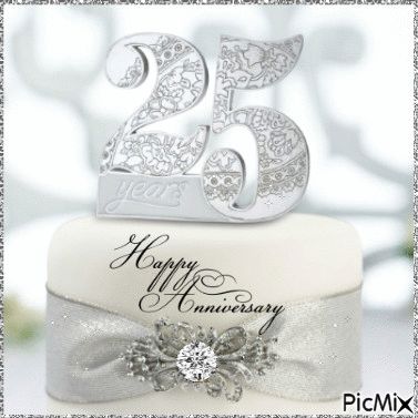 25th  Anniversary Happy 25th Wedding Anniversary Wishes, Anniversary Quotes For Her, 25th Anniversary Wishes, 25th Wedding Anniversary Wishes, Gif Quotes, Happy 25th Anniversary, Happy Anniversary Quotes, Happy Birthday Cake Pictures, Wedding Anniversary Wishes