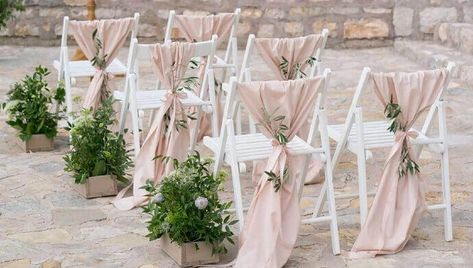 Pickle Wedding, After Party Ideas, Pink Party Decor, Wedding Aisle Ideas, Wedding Table Decor Ideas, Wedding Table Design, Happily Ever After Party, White Folding Chairs, Aisle Ideas