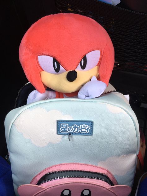 Knuckles Plush, Kirby Backpack, Sonic Plush, Sonic Shadow, Sonic Fan Art, Kirby, Sonic, Sonic The Hedgehog, Fan Art