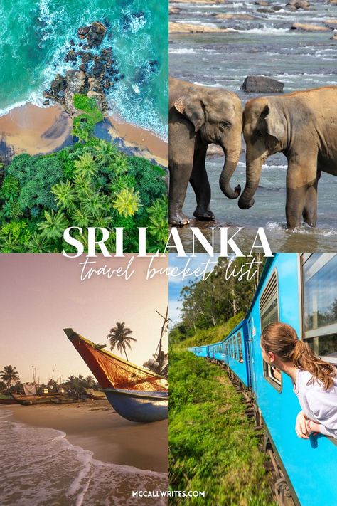 sri lanka island elephants train and boat Sri Lanka Aesthetic, Sri Lanka Photography, December Travel, Sri Lanka Holidays, Holiday Travel Destinations, Top Places To Travel, Misty Mountains, Sri Lanka Travel, Dream Vacations Destinations