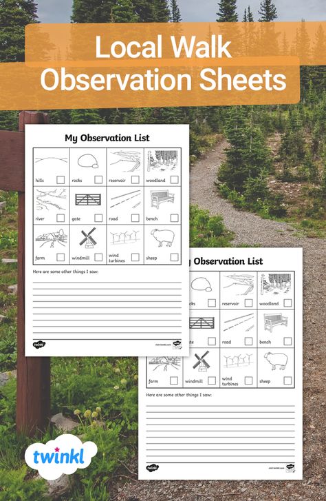 Download this handy worksheet to take out on your local countryside area walk. The images prompt children to look out for features of their local area. Why not further the activity by analysing the data collected when you're back at home or in the classroom? Visit the Twinkl website to download!   #countrywalk #countryside #nature #naturewalk #teaching #teacher #teachingideas #teachingresources #twinkl #twinklresources #education #school #parents #outdoorlearning #scavengerhunt #homeschooling Nature Walk Worksheet, Farm Windmill, Outdoor Learning Activities, Sensory Exploration, Bug Hotel, Quality Family Time, Education School, Wind Farm, Nature Walk