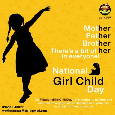 Waffles Pizza family wishes every girl of our nation a very Happy Girl Child Day 👧🏼💐 With talent, skills, ambition & determination, our girls are truly making their mark in every field. Today, Waffles Pizza team pledges to nurture and empower every girl child by giving them an equal opportunity in the field of business 📚🕊👭 . . . #NationalGirlChildDay #girlchildday #girlchild #FranchiseBusinessOpportunity #wafflespizzagwalior #wafflespizzamotihari #wafflespizzaofficial National Girl Child Day, Girl Child Day, Waffle Pizza, Franchise Business Opportunities, Family Wishes, Equal Opportunity, Happy Girl, Equal Rights, Day Wishes