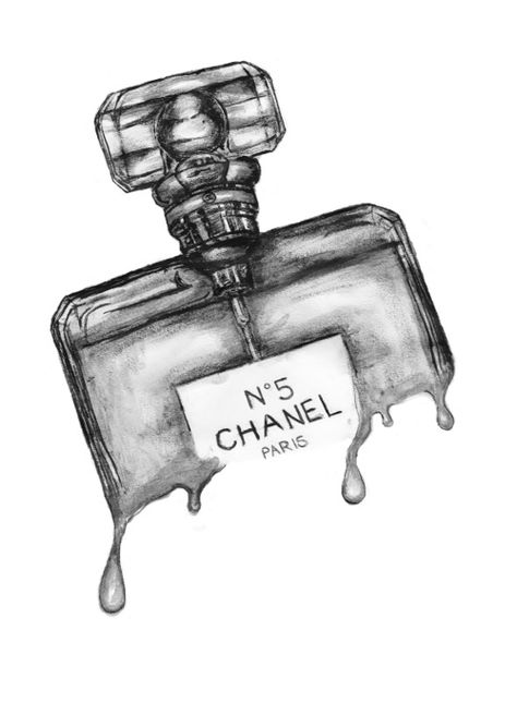 parfum Chanel Illustration, Chanel Poster, Vintage Foto's, Sketches Drawing, Perfume Art, Bottle Drawing, Parfum Chanel, Chanel Art, Perfume Bottle Art