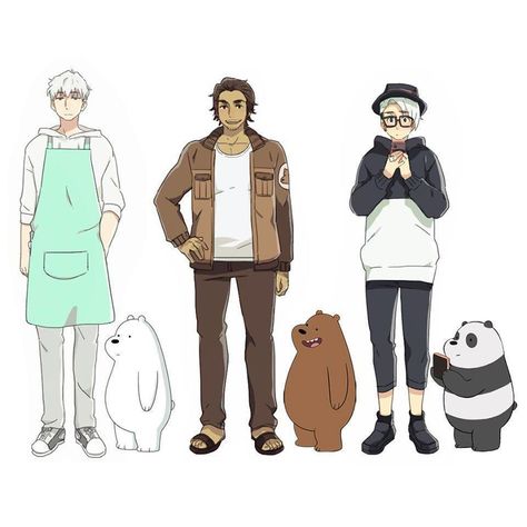 Bear Brothers, We Bare Bears Human, Brothers Cartoon, Ice Bear We Bare Bears, We Bear Bears, We Bare Bear, Characters As Humans, Cartoon Characters As Humans, We Bare Bears Wallpapers