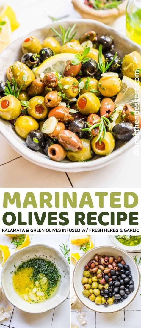 Warm Marinated Olives, Marinated Olives Recipe, Tapas Ideas, Tv Snacks, Olive Oil Marinade, Olive Recipes Appetizers, Marinated Salad, Mediterranean Snacks, Olive Appetizer