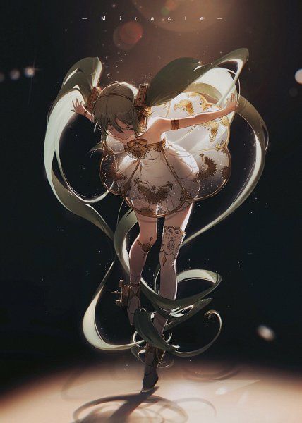 Hatsune Miku, Vocaloid, Black, Design, Art