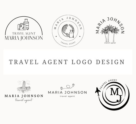 Travel Agent Business Cards, Travel Agent Logo, Travel Logos, Logo Design Canva, Logo Voyage, Money Edit, Travel Agency Logo, Strictly Business, Agency Logo