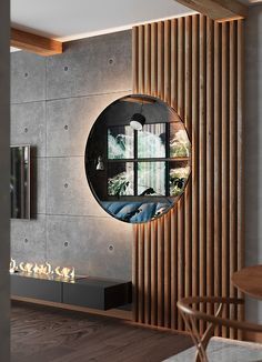 Arina Pinchuk on Behance Panelling Hallway, Interior Cladding, Ikea Hallway, Hiasan Bilik Tidur, Interior Design Per La Casa, Tv Wall Decor, Ideas Ikea, Tv Wall Design, Home Entrance Decor