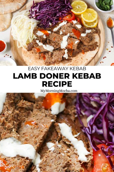 Here's how to make my homemade lamb doner kebab. This fakeaway recipe is moist, juicy and tasty. Plus, it's so easy to make too! via @MyMorningMocha Donner Kebab Recipe Lamb, Fakeaway Kebab, Donner Kebab, Fakeaway Recipes, Lamb Kebabs, Shish Kebab, Doner Kebab, Mince Recipes, Kebab Recipes