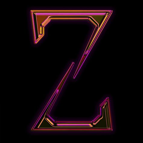 Fonts Retro, Z Letter, Chrome Design, Design Fonts, Free Gems, Letter Z, Concept Design, Graffiti, Gems