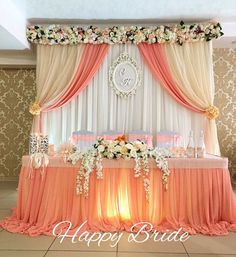 Dining Table Flower Centerpiece, Quinceanera Decorations, Ganpati Decoration Design, Coral Wedding, Wedding Stage Decorations, Stage Decorations, Wedding Background, Wedding Stage, Backdrop Decorations