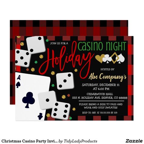 Casino Holiday Party, Casino Party Games, Casino Party Invitations, Work Holiday Party, Poker Party, Dinner Party Invitations, Holiday Dinner Party, Vegas Party, Night Christmas