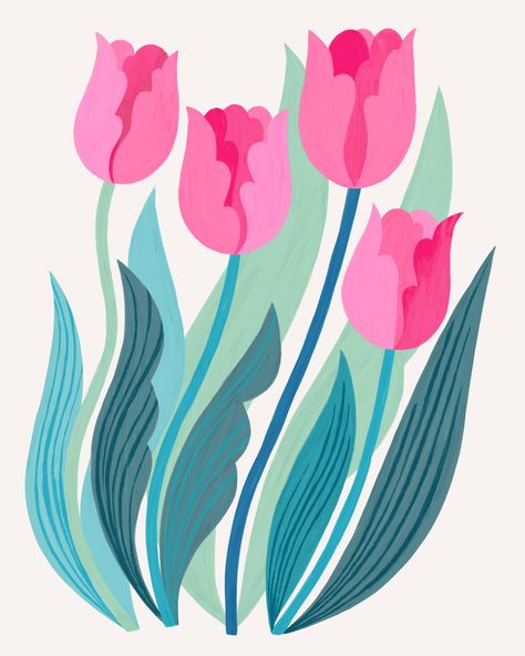 Tatiana Boyko | Illustration | Central Illustration #illustration #design #artist #painting #creative #gouache #tulips #flowers #botanicals #plants Tulip Drawing, Spring Illustration, Illustration Botanique, Botanical Wallpaper, Painting Trim, Cloud Painting, Art Et Illustration, Nursery Wallpaper, Sunset Painting