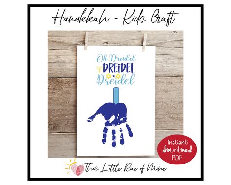 Dreidel Crafts For Kids, Dreidel Craft, Back To School Poem, Poems About School, Menorah Candles, Document Frame, Christmas Crafts For Kids To Make, Hanukkah Menorah, Handprint Craft