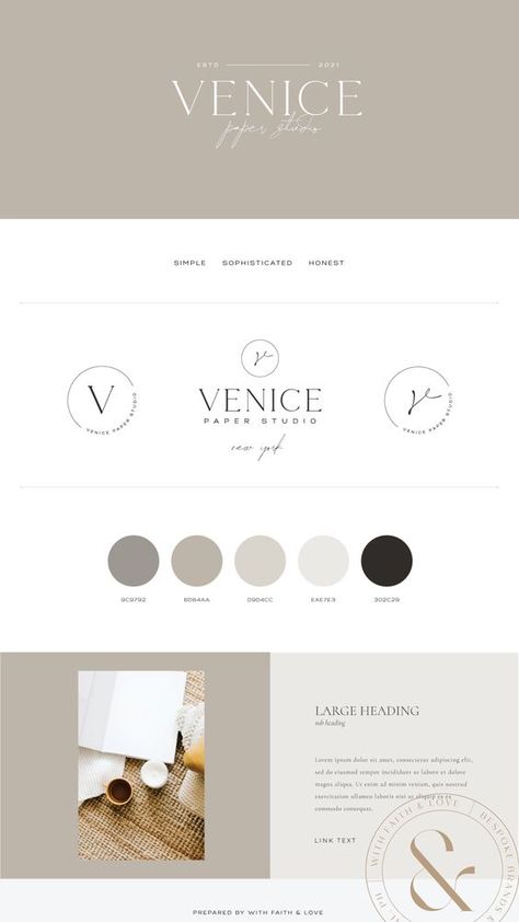 Minimalist Blog Design Inspiration, Minimal Monogram Logo, Brand Kit Minimalist, Home Branding Design, Neutral Branding Design, Branding Design Minimalist, Clean Brand Identity, Minimalist Branding Design Logo, Minimalist Logo Design Identity Branding