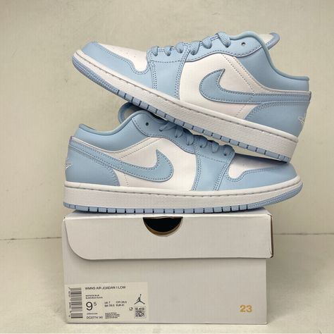 Blue Air Jordans, Pastel Blue Shoes, Hoco Shoes, Baby Blue Shoes, 2024 Shoes, Blue Dress Shoes, Blue Jordans, Nike Air Jordan 1 Retro, All Nike Shoes