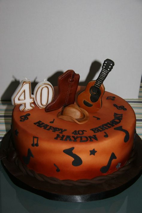 23+ Excellent Picture of Country Birthday Cakes - entitlementtrap.com Country Music Cake, Country Birthday Cakes, Music Birthday Cakes, Country Cupcakes, Western Birthday Cakes, Country Birthday Party, Music Themed Cakes, Rocket Cake, Music Birthday Party