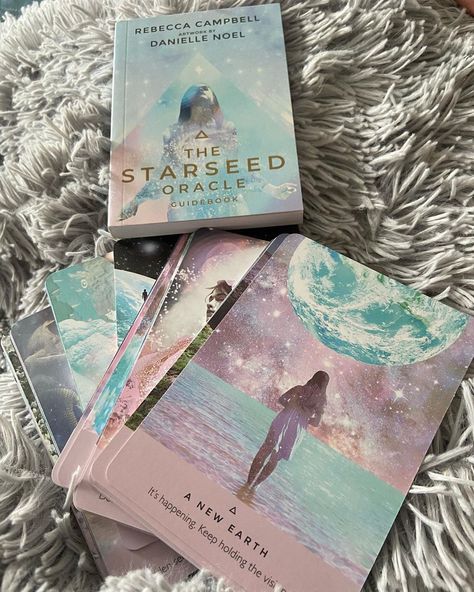 Kissey Ann’s Instagram photo: “#starseed #oracle #rebeccacampbell #daniellenoel” Starseed Oracle, Divinely Guided, Tarot Aesthetic, Healing Retreats, Yoga Cards, Soul Work, Retreat House, Tarot Art, Being Creative