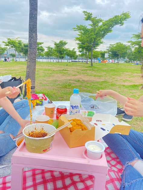 #TravelKorea #KoreaPint #SummerinKorea Han River Picnic Aesthetic, Hangang River Aesthetic, Korea Summer Aesthetic, Han River Picnic, Han River Aesthetic, Picnic Korea, Asian Picnic, Korea Destination, Korean Picnic