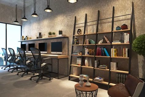 Creative and functional office interior design ideas by professionals in Navi Mumbai | homify | homify Small Real Estate Office Ideas, Modern Office Interior Design Creative, Office Interior Design Creative, Office Interior Designs, Contemporary Office Interiors, Architect Office Interior, Spa Office, Small Office Interior Design, Small Office Design Interior