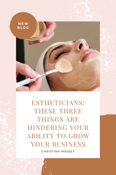 An an esthetician, growing your business can be tricky if you're not sure of the right strategies to implement in your business to consistently gain new clients for your business ... That's why on the blog, I'm giving you the three reasons why your business isn't growing and how you can fix them to start scaling your esthetician business! #esthetician #salon #businesscoach How To Gain Clients Esthetician, Esthetician Salon, Esthetics Business, Esthetician Business, Business Systems, Business Skills, New Clients, Business Coaching, Marketing Professional