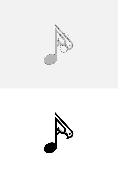 Bird and music note logo design - Logo For sale. Birds usually represent freedom, life and happiness, birds can sometimes symbolize wisdom or knowledge.   #logoforsale #logo #mark #symbol #logogrid #dainogo #bird #birdlogo #music #animallogo #purchaselogo #musicnote #creativelogo Notes Logo, Music Note Logo, Music Note Symbol, Sound Logo, Happy Logo, Logo Music, Music Logo Design, Freedom Life, Life Logo