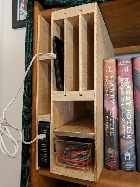 Charging Station Shelf, Electronic Charging Station, Shelf Paper, Linen Closet Organization, Usb Charging Station, Clutter Organization, Cord Storage, Lid Storage, Home Organization Hacks