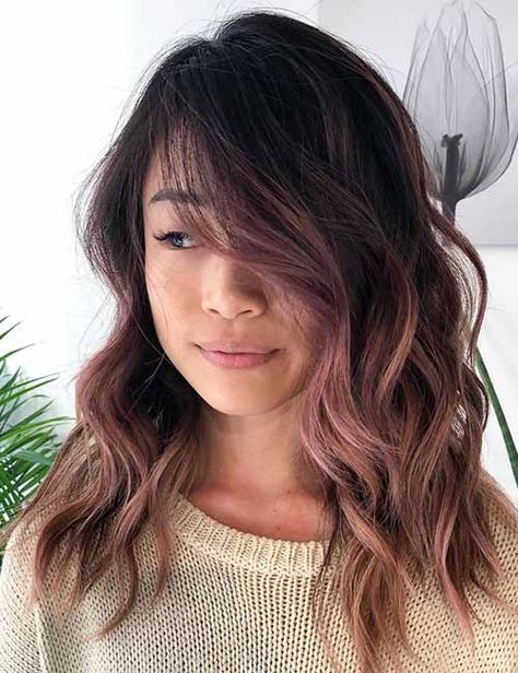 Dark Ombre Hair Color, Rose Gold Hair Brunette, Ombre Hair Color Ideas, Dark Ombre Hair, Dark Ombre, Gold Hair Colors, Brown Ombre Hair, Ombré Hair, Dark Rose