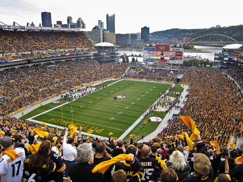 GO TO A STEELERS GAME!! (photo by M Bergman, via Flickr) Pittsburgh Steelers Stadium, Pnc Park, Heinz Field, Nfl Stadiums, Steelers Fan, Steel City, Football Stadiums, Great Restaurants, Pittsburgh Pa