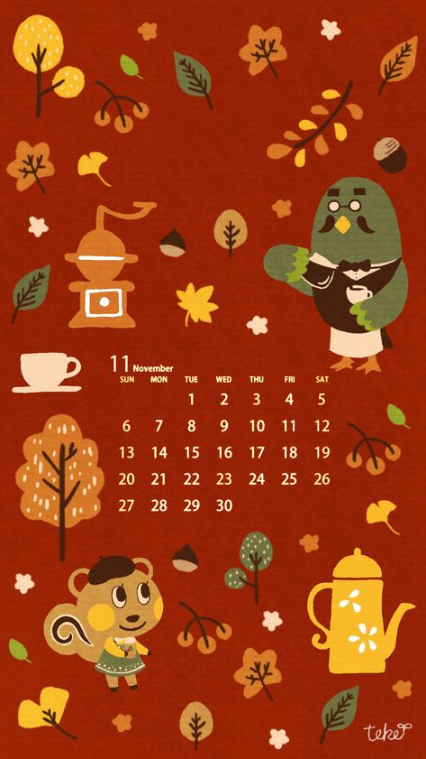 Acnh Fall Wallpaper, Animal Crossing Fall Wallpaper, Animal Crossing Wild World Wallpaper, Acnh Wallpaper Iphone, Animal Crossing Calendar, Acnh Wallpaper, Animal Crossing Wallpaper, Nintendo Wallpaper, Nook Phone