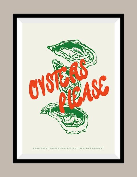 Vector oyster hand drawn print design te... | Premium Vector #Freepik #vector Oyster Logo Design, Oyster Illustration, Oyster Design, Print Design Template, Oyster Bar, Wall Art Gallery, Print Ideas, Chalkboard Art, Art Gallery Wall