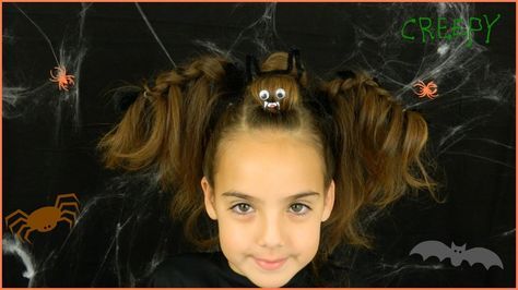 Halloween Bat Hairstyle / Best Halloween Hairstyles / Bonita Hair Do - YouTube Bat Hairstyle, Halloween Hairstyles, Wacky Hair Days, Wacky Hair, Halloween Bat, Halloween Hair, Easy Braids, Crazy Hair Days, Creative Hairstyles