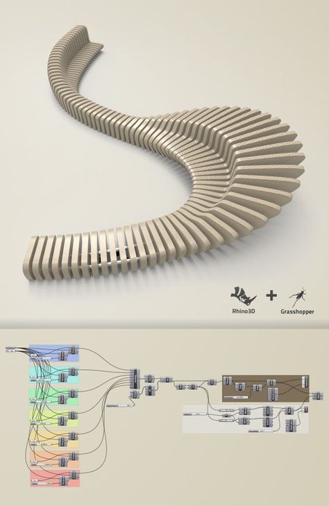 "Life" Bench Unique Bench, Grasshopper Rhino, Parametric Architecture, 3d Cnc, Building Furniture, Generative Design, Digital Fabrication, Parametric Design, Urban Furniture