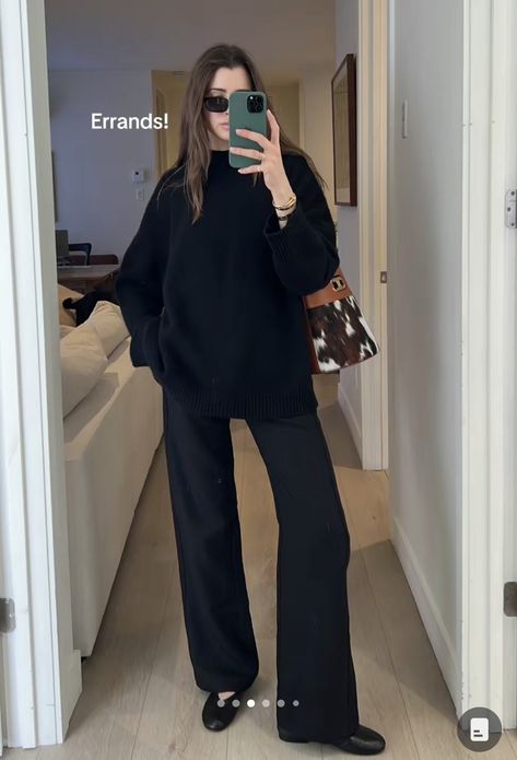 Black Trouser Work Outfits, Black Suit Trousers Outfit, Jumper And Trousers Outfit, White Sweater Black Pants, Black Suit Pants Outfit Casual, Slacks And Sweater Outfit, Black Suit Trousers Women Outfit, Loafers And Leggings Outfit, 90s Workwear Women