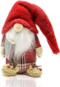 Madanar Pajama Christmas Gnome Plush Holding The Night Before Christmas Book Swedish Decor for Holiday Tiered Tray Shelf Table Nook Decorations (Christmas) Reindeer Slippers, Swedish Decor, Pallet Christmas Tree, Nordic Gnomes, Scandinavian Gnomes, Shelf Table, Gnome Ornaments, Night Before Christmas, Diy Gnomes