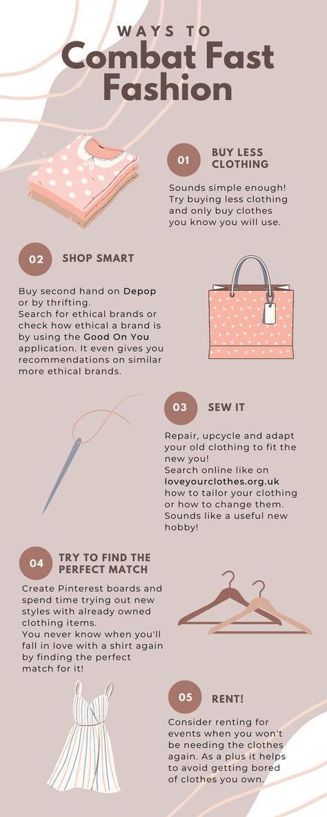 Fashion Infographic, Ethical Brands, New Hobbies, New You, Fast Fashion, Smart Shopping, Repair, Good Things