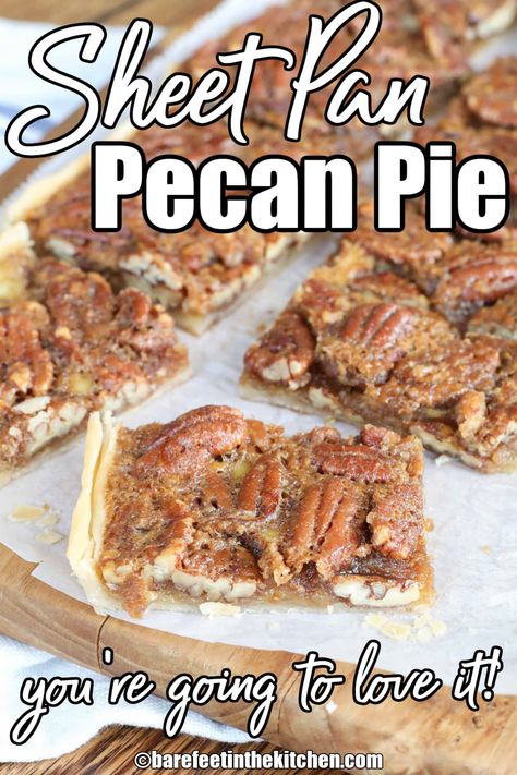 Sheet Pan Pecan Pie Pecan Pie Pizza, Pecan Pie Sheet Pan, Pecan Pie Bars With Sugar Cookie Crust, Sheet Pan Treats, Pecan Pie Bars With Pie Crust, Sheet Cake Desserts For A Crowd, Sheet Pan Desserts For A Crowd, Sheet Pan Pecan Pie, Sheet Pan Cookies