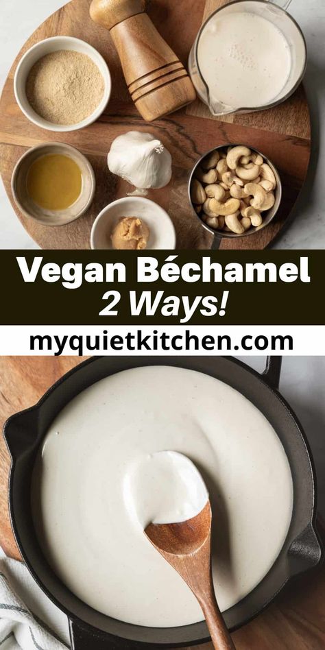 Lasagna Sauce Recipe, Vegan Bechamel Sauce, White Pasta Sauce Recipe, Vegan Breakfast Casserole, Béchamel Sauce, Dry Rubs, Cheese Sauce Recipe, Natural Food Coloring, Vegan Mac And Cheese