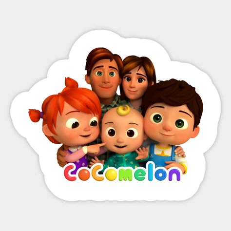 3D Animation Cocomelon - Baby Boy and His Family - Cocomelon - Sticker | TeePublic Cocomelon Theme, Melon Cake, Baby Birthday Party Theme, Watermelon Birthday Parties, 2nd Birthday Party For Boys, 2nd Birthday Party For Girl, Happy Birthday Printable, Baby Boy 1st Birthday Party, Watermelon Birthday