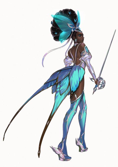 Wow Art, Afro Art, Arte Fantasy, Fairy Art, Dnd Characters, Creature Art, Fantasy Character Design, Fantasy Creatures, 그림 그리기