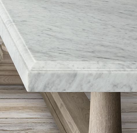 St. James Marble Rectangular Dining Table Gazebo Dining, Dining Room Table Legs, Countertop Edges, Dining Table Modern, Joinery Details, Table Marble, Dining Room Table Decor, Kitchen Remodel Design, Stone Dining Table