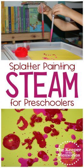 If you're looking for a fun art project to teach your little kids about gravity, then look no further. Splatter painting is definitely it! Don't forget to add this awesome process art experience to your next preschool science theme! #STEAM #kidsactivities #splatterpainting #preschoolthemes #science Preschool Activities At Home, Splatter Painting, Toddler Math, Preschool Stem, Sensory Activities Toddlers, Splatter Paint, Science Themes, Cool Art Projects, Diy Craft Tutorials