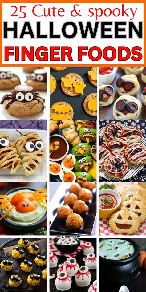 Finger Foods For Halloween, Halloween Finger Food Ideas, Halloween Party Appetizers Easy, Finger Food Ideas For Parties, Halloween Appetizer Ideas, Halloween Finger Food, Halloween Food Ideas For Parties, Halloween Dinners, Witchy Party