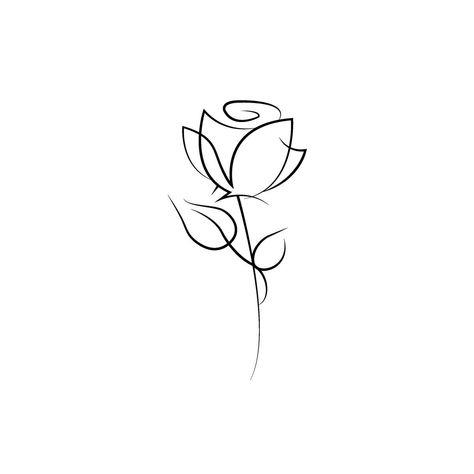 15 Easy How to Draw a Rose Ideas Drawing Ideas Rose, Rose Outline Tattoo, Tatoo Rose, Rose Drawing Simple, Rose Ideas, Single Rose Tattoos, Simple Rose Tattoo, Draw A Rose, Rose Line Art