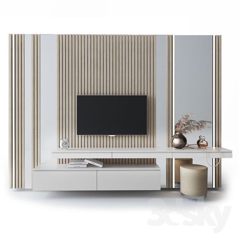 Tv Unit Design Modern Living Luxury, Wall Mounted Tv Unit, Small Tv Unit, Bedroom Tv Wall, Tv Unit Design Modern, Tv Unit Decor, Modern Tv Wall Units, Tv Unit Furniture, Tv Cabinet Design