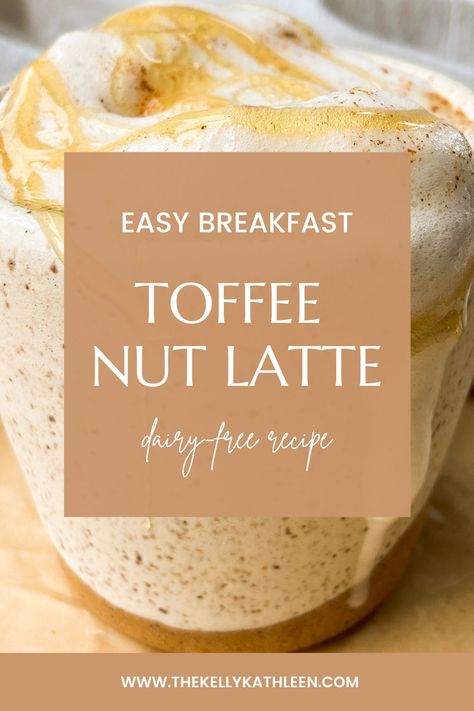 This toffee nut latte recipe is the perfect addition to your morning or an incredible mid-day pick-me-up. Dairy-free and budget-friendly, it'll be your favorite part of of the day! Keep reading to find the full recipe. #thekellykathleen #dairyfree #toffeenutlatte Toffee Nut Latte, Milk Toffee, Bariatric Sleeve, Toffee Nut, Healthy Vegan Desserts, Chocolate Bomb, Latte Recipe, Single Serve, My Job