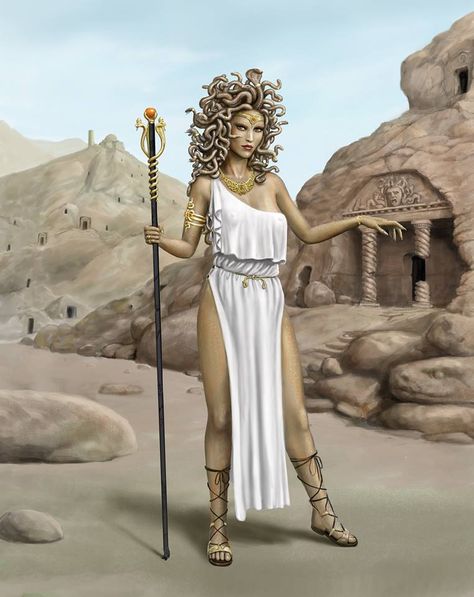 Madussa Halloween Costume, Fantasia Medusa Halloween, Cleric Staff, Medusa Halloween Costume, Desert Hills, Medusa Costume, Halloween Makeup Inspiration, Halloween Costume Outfits, Halloween Costumes Makeup