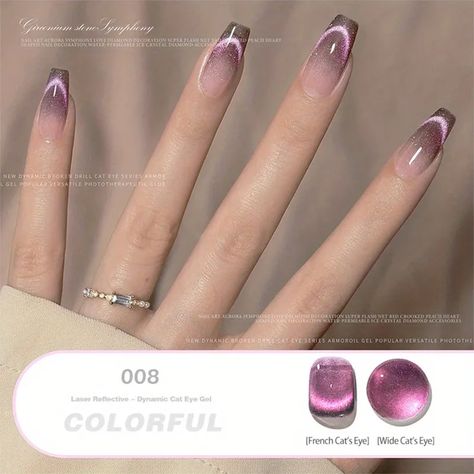 9d Holographic Cat Magnetic Gel Nail Polish Magnetic Gel Nail Art Polish With Chameleon Effect Reflective Glitter Gel Polish For Home Salon Nail Art Diy - Beauty & Health - Temu Cat Eye Nails Polish, Nail Soak, Crystal Cat, Gel Remover, Glitter Gel Polish, Diy Nail Polish, Uv Gel Nail Polish, Professional Nail Art, Cat Eye Gel